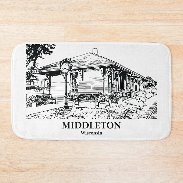 Item preview, Middleton WI - Ink Cityscape Illustration designed and sold by Lakeric Cityscapes.