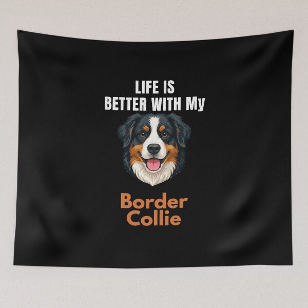 Item preview, Life Is Better With My Border Collie – Cute Dog Mom & Dog Dad Gift designed and sold by YAKOUT-STUDIO.