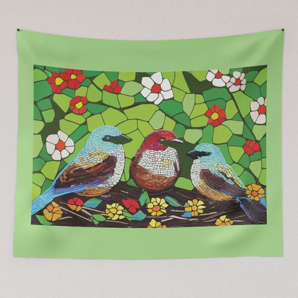 Item preview, Mosaic birds in the tree designed and sold by designmari.