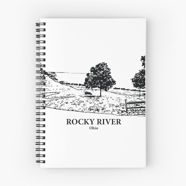 Item preview, Rocky River OH - Ink Cityscape Illustration designed and sold by Lakeric Cityscapes.