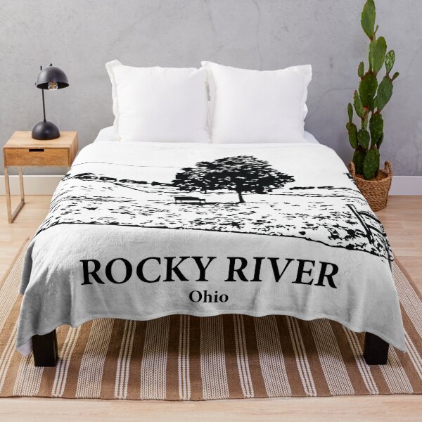 Item preview, Rocky River OH - Ink Cityscape Illustration designed and sold by Lakeric Cityscapes.