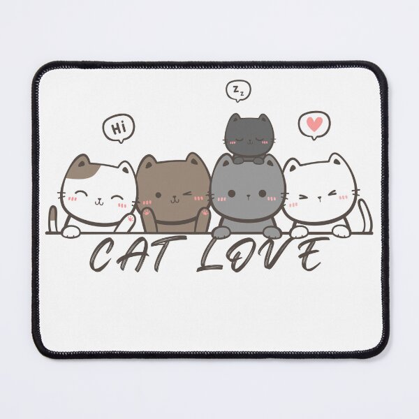 Item preview, Cat Love — Cute Kawaii Cats Design for Cat Lovers designed and sold by MidNightForge11.