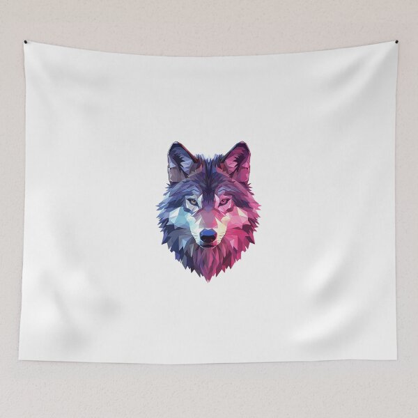 Item preview, Neon Geometric Wolf Head Art designed and sold by Christian Weiss.