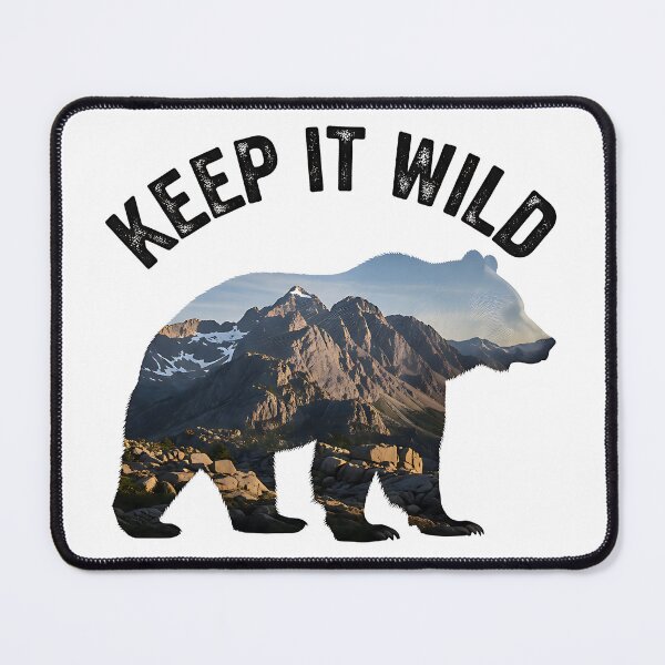 Item preview, Keep It Wild Grizzly Bear Mountain Double Exposure designed and sold by LSphere Art.