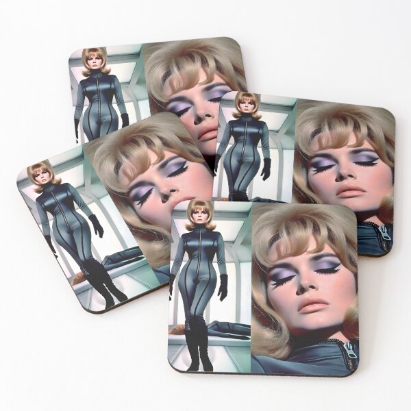 Item preview, Sleepy Retro Sci Fi Beauty 1 designed and sold by LadiesInLaLaLnd.