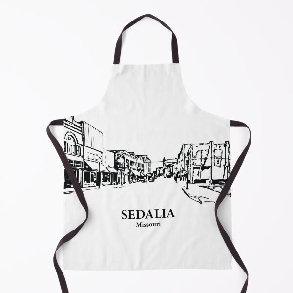 Item preview, Sedalia MO - Ink Cityscape Illustration designed and sold by Lakeric Cityscapes.