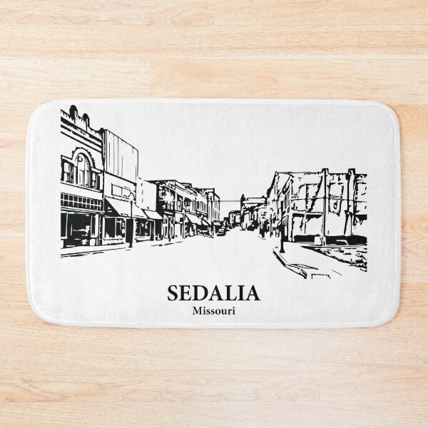 Item preview, Sedalia MO - Ink Cityscape Illustration designed and sold by Lakeric Cityscapes.