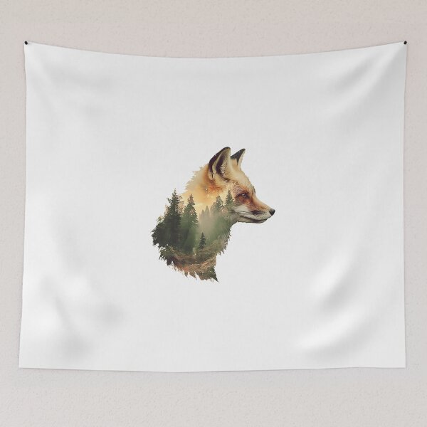 Item preview, Forest Double Exposure Fox Portrait designed and sold by Christian Weiss.