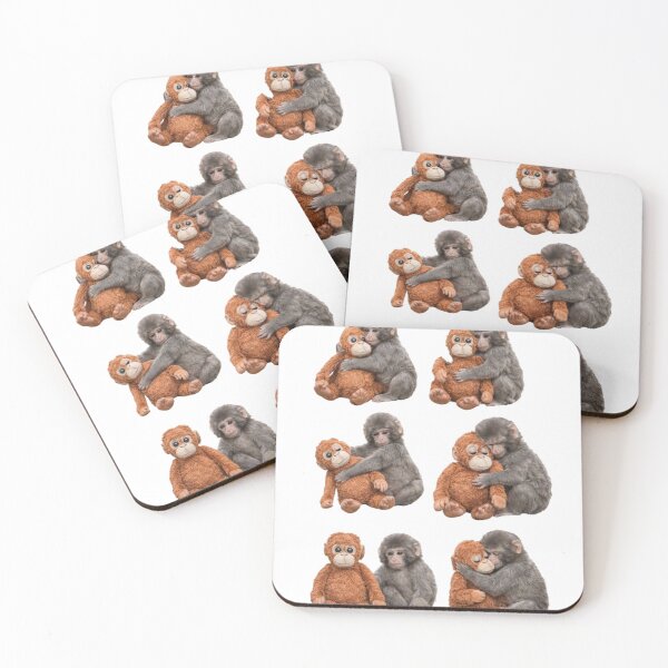 Item preview, Cuddle therapy Love you more Punch Monkey baby Makaque cute orangutan plush toy designed and sold by CyberArtistOne.