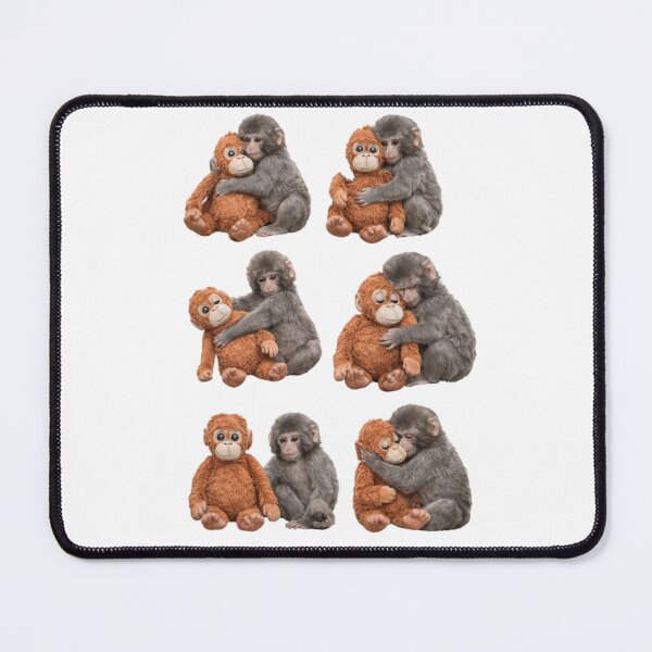 Item preview, Cuddle therapy Love you more Punch Monkey baby Makaque cute orangutan plush toy designed and sold by CyberArtistOne.
