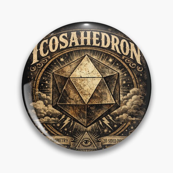 Item preview, Mystic icosahedron in vintage art designed and sold by JuViRo.