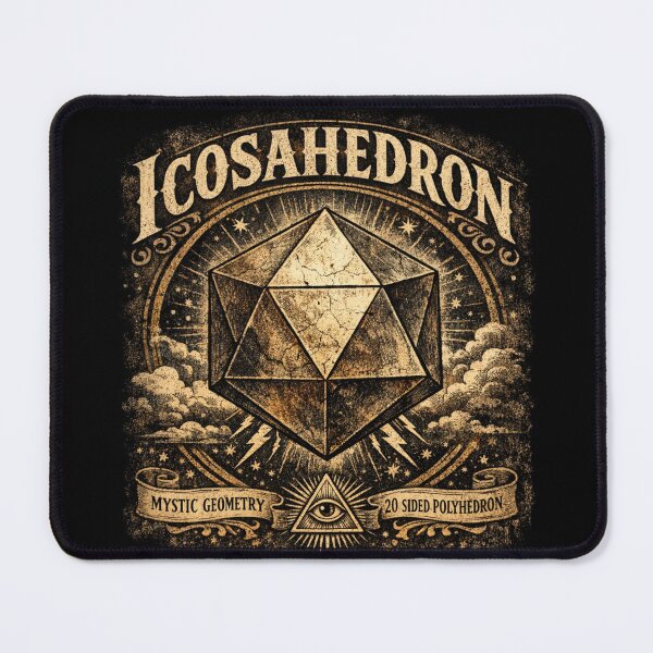 Item preview, Mystic icosahedron in vintage art designed and sold by JuViRo.