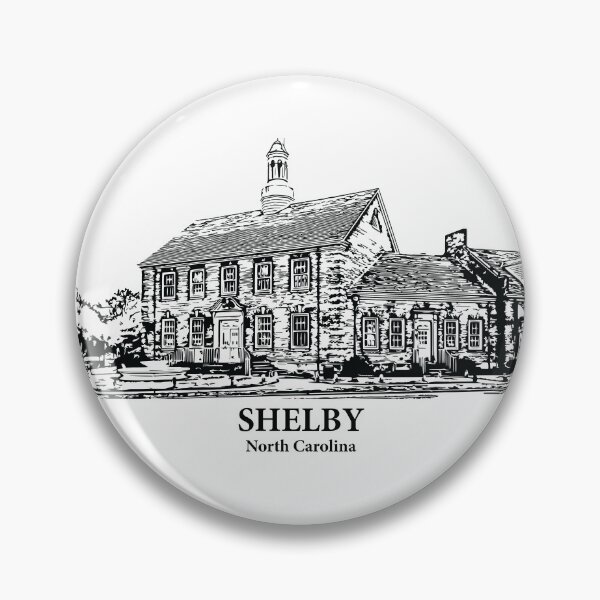 Item preview, Shelby NC - Ink Cityscape Illustration designed and sold by Lakeric Cityscapes.