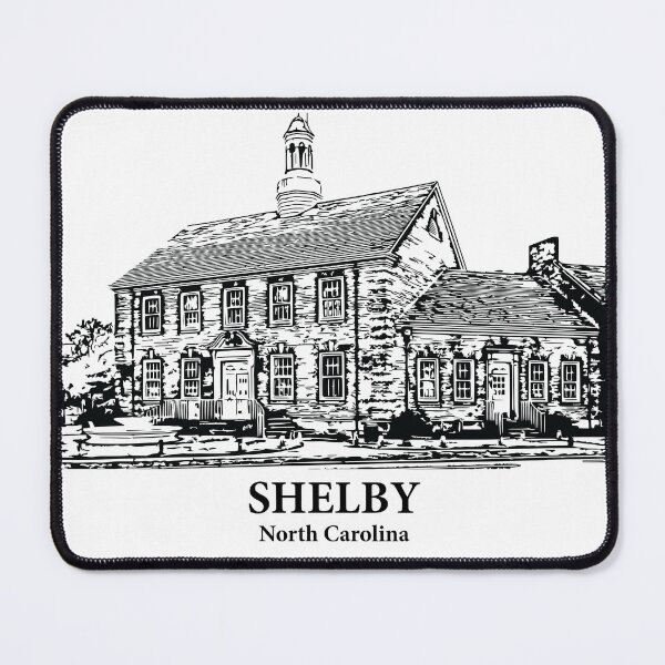 Item preview, Shelby NC - Ink Cityscape Illustration designed and sold by Lakeric Cityscapes.
