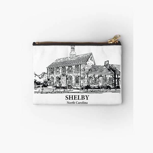 Item preview, Shelby NC - Ink Cityscape Illustration designed and sold by Lakeric Cityscapes.