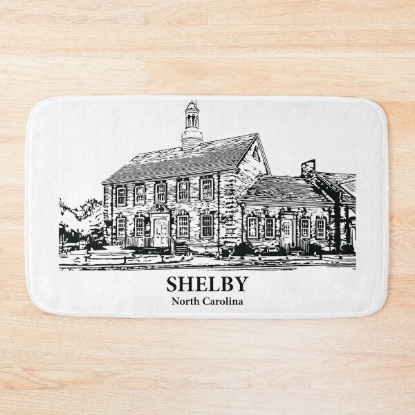 Item preview, Shelby NC - Ink Cityscape Illustration designed and sold by Lakeric Cityscapes.