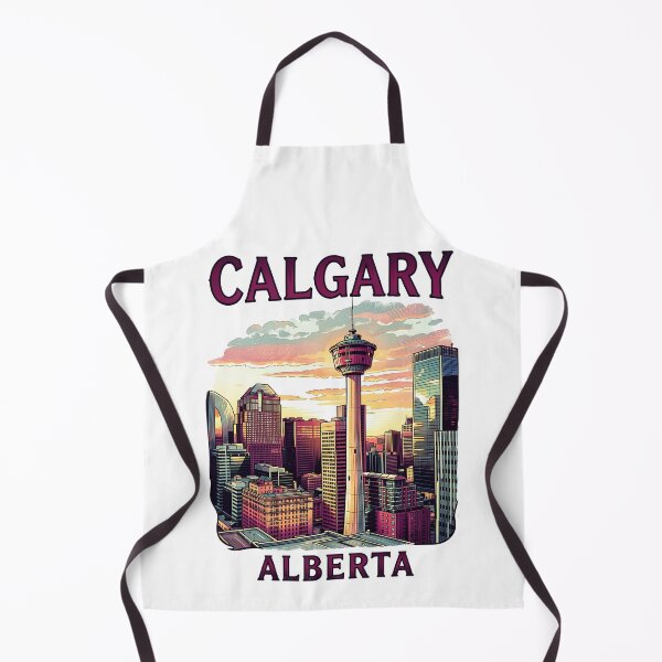Item preview, Calgary Alberta Canada Color Illustration Travel Poster Art designed and sold by Stripe Wall Studio.