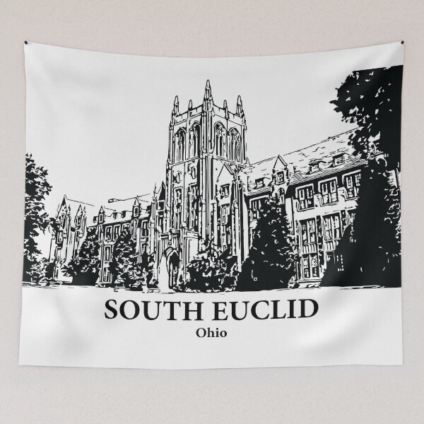 Item preview, South Euclid OH - Ink Cityscape Illustration designed and sold by Lakeric Cityscapes.