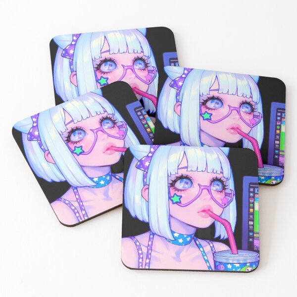 Artikelvorschau, Webcore Anime-Mädchen mit Sternenbrille entworfen und verkauft von bubblegoth.