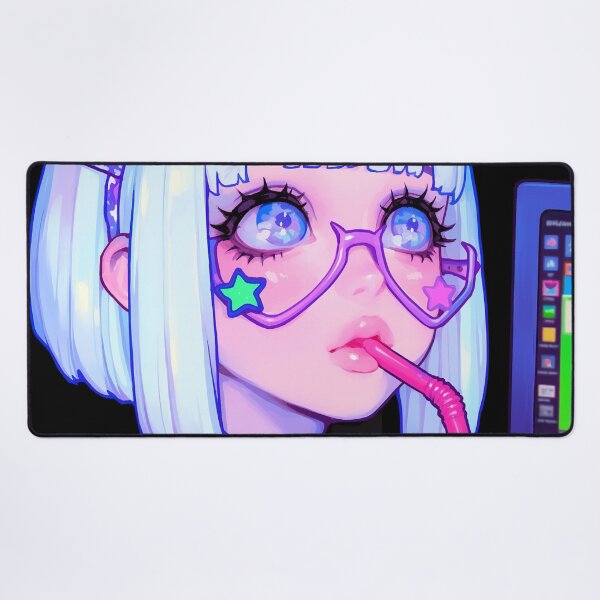 Artikelvorschau, Webcore Anime-Mädchen mit Sternenbrille entworfen und verkauft von bubblegoth.