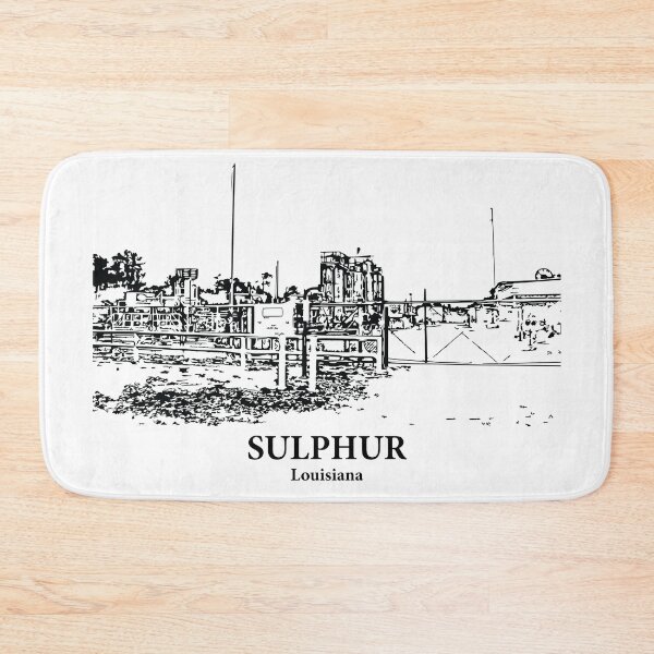 Item preview, Sulphur LA - Ink Cityscape Illustration designed and sold by Lakeric Cityscapes.