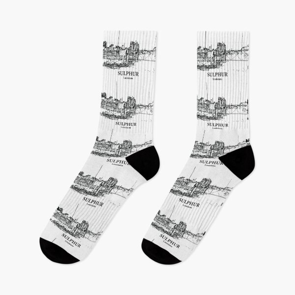 Item preview, Sulphur LA - Ink Cityscape Illustration designed and sold by Lakeric Cityscapes.