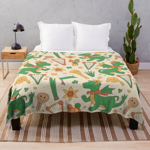 Item preview, St David's Day Dragon Party – Welsh Daffodils, Leeks & Cute Dragons Pattern designed and sold by Midnight Veil Designs.