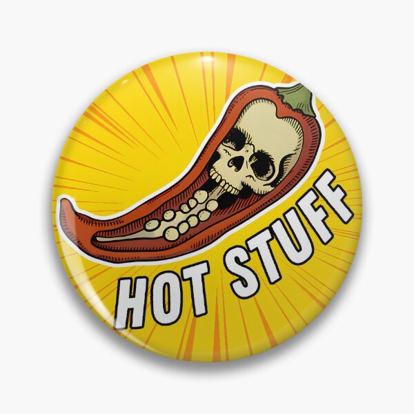 Item preview, Hot Stuff Chili Pepper Skull – Spicy Mexican Tattoo Style Comic Illustration designed and sold by ArcticFoxStudio.