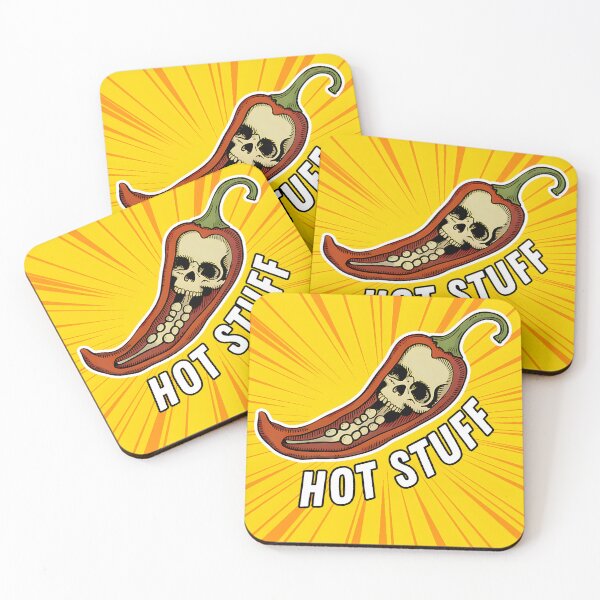 Item preview, Hot Stuff Chili Pepper Skull – Spicy Mexican Tattoo Style Comic Illustration designed and sold by ArcticFoxStudio.
