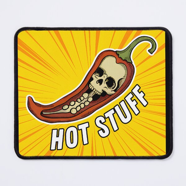 Item preview, Hot Stuff Chili Pepper Skull – Spicy Mexican Tattoo Style Comic Illustration designed and sold by ArcticFoxStudio.