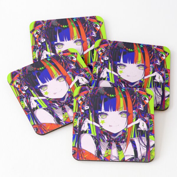 Item preview, Neon Glitchcore Egirl Twintails Smile designed and sold by bubblegoth.