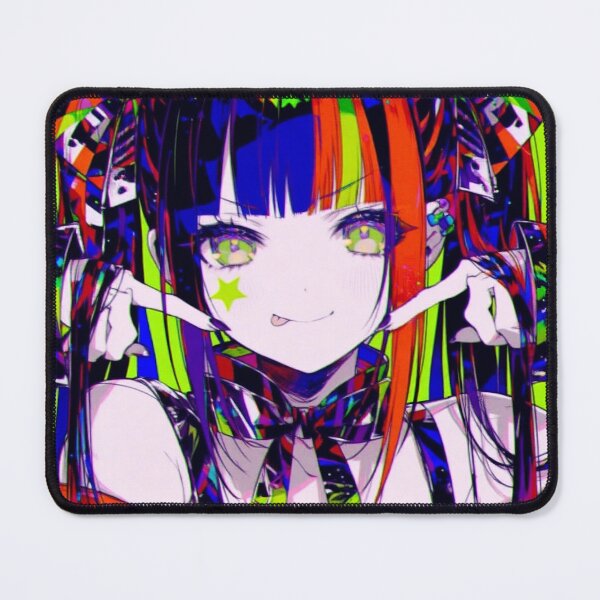 Item preview, Neon Glitchcore Egirl Twintails Smile designed and sold by bubblegoth.