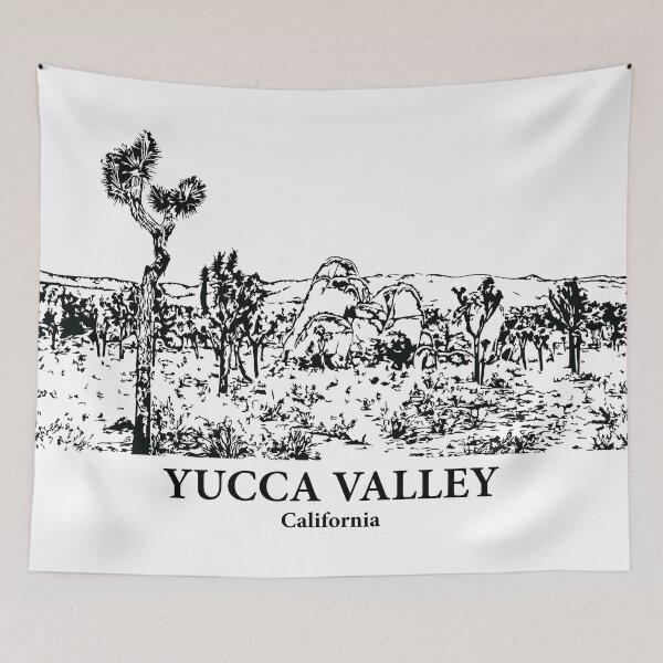 Item preview, Yucca Valley CA - Ink Cityscape Illustration designed and sold by Lakeric Cityscapes.