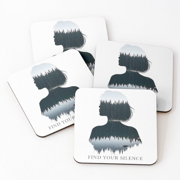 Item preview, Find Your Silence Calm Lake Woman Double Exposure Art designed and sold by LSphere Art.
