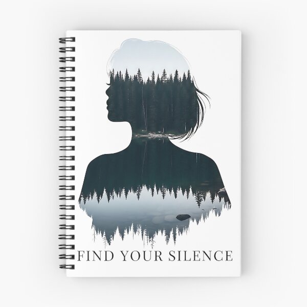 Item preview, Find Your Silence Calm Lake Woman Double Exposure Art designed and sold by LSphere Art.