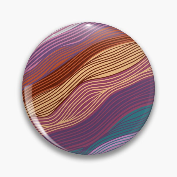 Item preview, Colorful Wavy Ribbon Pattern - Abstract Retro Flowing Line Art designed and sold by RareSquareBearArts.