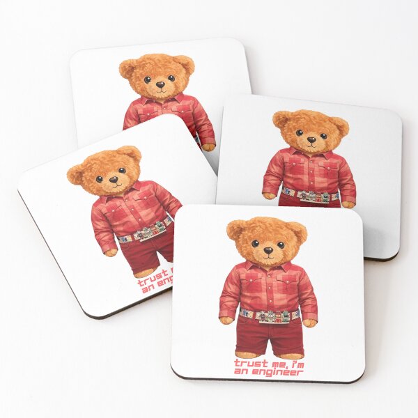 Item preview, Funny Aerospace Engineer Bear with Robot Belt Buckle - Retro Nerd Geek Art ?? designed and sold by CuteBear87.