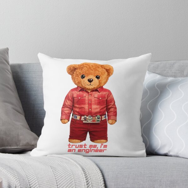Item preview, Funny Aerospace Engineer Bear with Robot Belt Buckle - Retro Nerd Geek Art ?? designed and sold by CuteBear87.