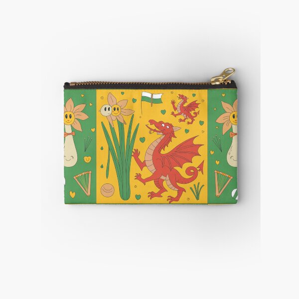 Item preview, St David's Day Dragon & Leek Party – Welsh Daffodils & Smiling Dragons Pattern designed and sold by Midnight Veil Designs.