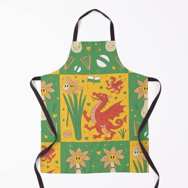 Item preview, St David's Day Dragon & Leek Party – Welsh Daffodils & Smiling Dragons Pattern designed and sold by Midnight Veil Designs.