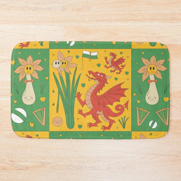 Item preview, St David's Day Dragon & Leek Party – Welsh Daffodils & Smiling Dragons Pattern designed and sold by Midnight Veil Designs.