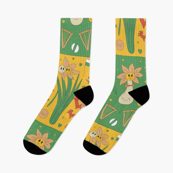 Item preview, St David's Day Dragon & Leek Party – Welsh Daffodils & Smiling Dragons Pattern designed and sold by Midnight Veil Designs.