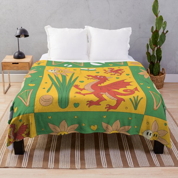 Item preview, St David's Day Dragon & Leek Party – Welsh Daffodils & Smiling Dragons Pattern designed and sold by Midnight Veil Designs.