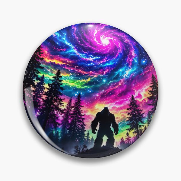 Item preview, Blacklight Style Bigfoot Staring at new galaxy designed and sold by Matt's Artificial Nature.