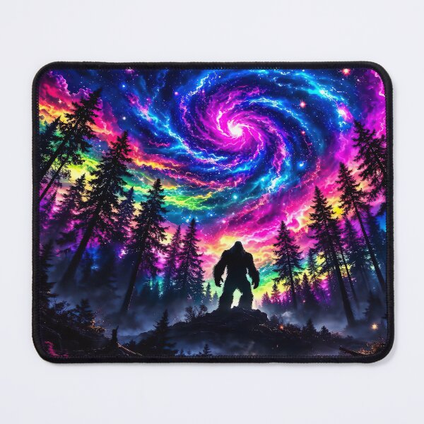 Item preview, Blacklight Style Bigfoot Staring at new galaxy designed and sold by Matt's Artificial Nature.