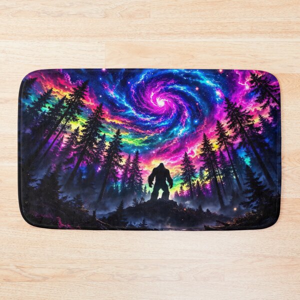 Item preview, Blacklight Style Bigfoot Staring at new galaxy designed and sold by Matt's Artificial Nature.