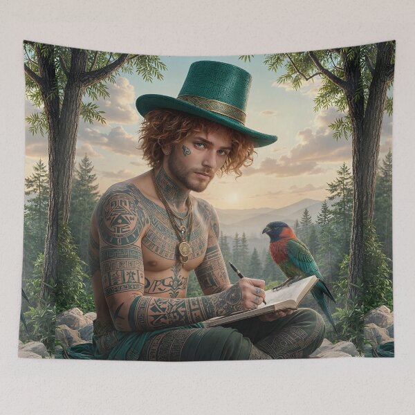 Item preview, The Emerald Wanderer: The Magic of Words and Signs (Second Version) designed and sold by KunstGeist.