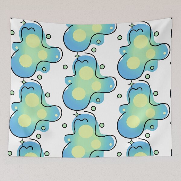 Item preview, Soft Blue Green Kawaii Blob designed and sold by BetweenForms.