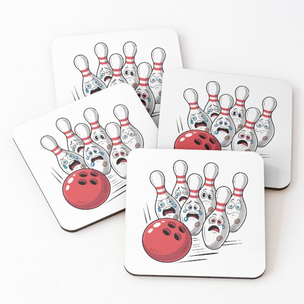 Item preview, Bowling Pins with Cartoon Faces designed and sold by jkrphoto.