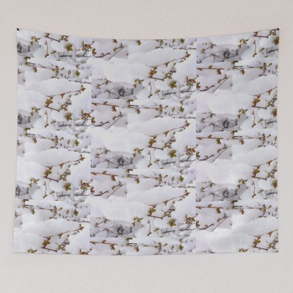 Item preview, Spring snow, new buds emerging from slumber designed and sold by hollycooper.